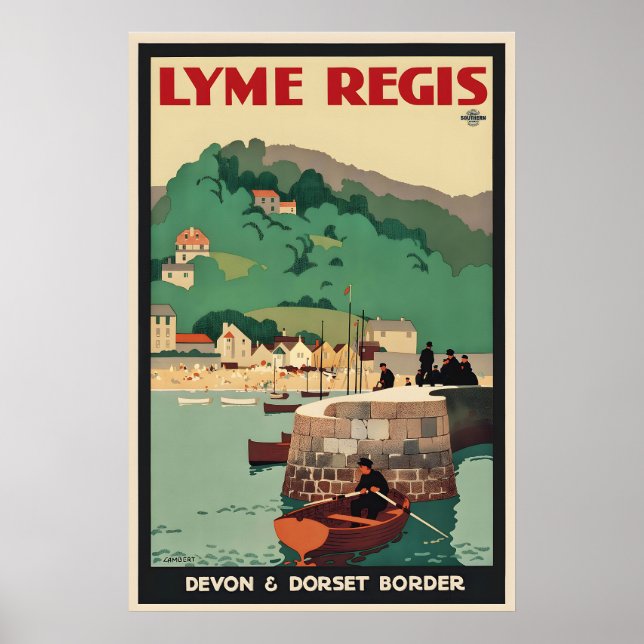 Lyme Regis Devon Dorset Border England Great Poster (Front)