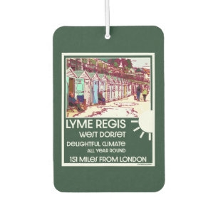 Lyme Regis Dorset England Vintage British Holiday  Car Air Freshener