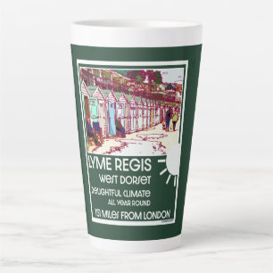 Lyme Regis Dorset England Vintage British Holiday Latte Mug
