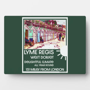 Lyme Regis Dorset England Vintage British Holiday Plaque
