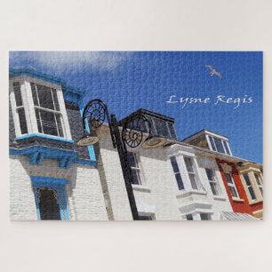 Lyme Regis, Seafront Buildings.  Jigsaw Puzzle