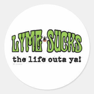 Lyme Sucks Classic Round Sticker