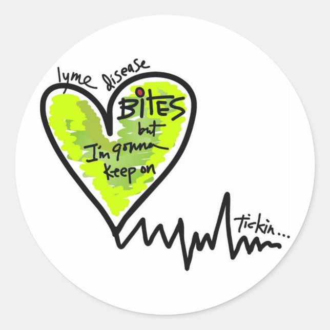 LymeAngels /  Lyme Bites! Classic Round Sticker (Front)