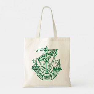 Lymphad (Heraldic Ship) - Forest Green Tote Bag