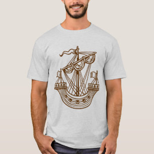 Lymphad (Heraldic Ship) - Walnut T-Shirt