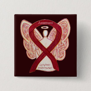 Lymphatic Malformation Awareness Ribbon Angel Pin