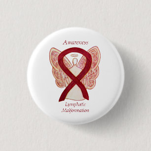 Lymphatic Malformation Awareness Ribbon Angel Pin