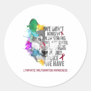 Lymphatic Malformation Awareness Ribbon Support Gi Classic Round Sticker