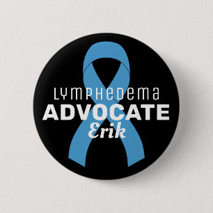 Lymphedema Advocate Ribbon Black Button