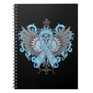 Lymphedema Awareness Cool Wings Spiral Notebook