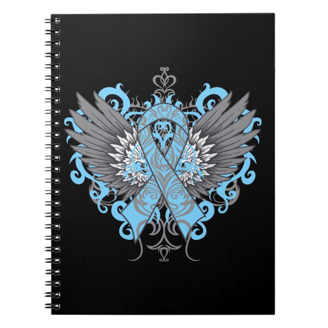 Lymphedema Awareness Cool Wings Spiral Notebook (Front)