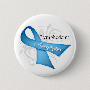 Lymphedema Awareness Ribbon 6 Cm Round Badge