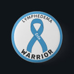 Lymphedema Warrior Ribbon White Button<br><div class="desc">Lymphedema Warrior Ribbon White Button for awareness and support for people with lymphedema.</div>