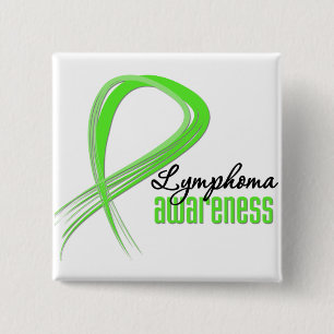 Lymphoma Awareness Grunge Ribbon 15 Cm Square Badge