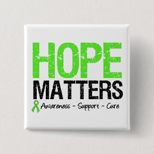 Lymphoma Awareness Hope Matters 15 Cm Square Badge