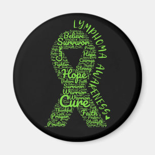 Lymphoma Awareness Lime Green Ribbon Magnet