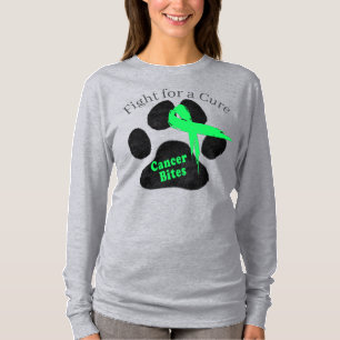 Lymphoma Awareness Paw Print Long Sleeve Shirt