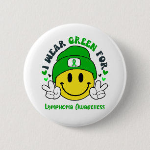 Lymphoma Awareness Ribbon Support Gifts 6 Cm Round Badge
