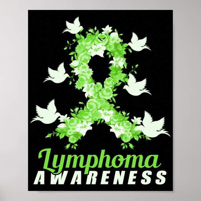 Lymphoma Awareness Support Birds Poster (Front)