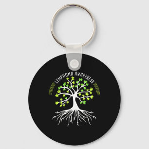 Lymphoma Awareness Tree Puzzle Key Ring