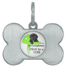 Lymphoma Cancer Green Ribbon Puppy Dog Design