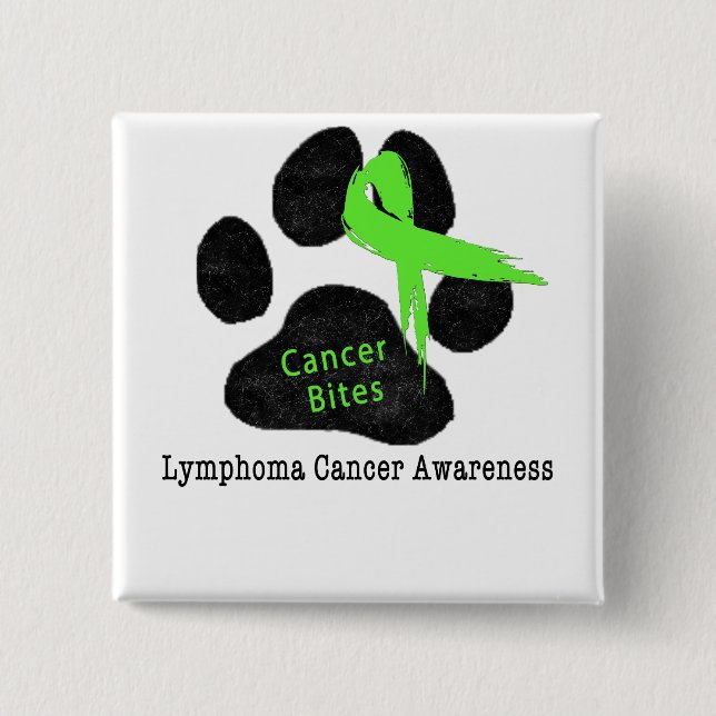 Lymphoma Cancer in Dogs Awareness  15 Cm Square Badge (Front)