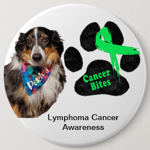 Lymphoma Cancer in Dogs Awareness Button