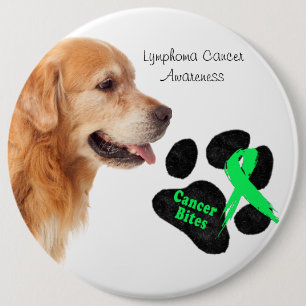 Lymphoma Cancer in Dogs Awareness Button
