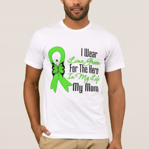 Lymphoma Cancer Ribbon My Hero My Mum T-Shirt