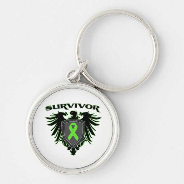 Lymphoma Cancer Survivor Crest Key Ring (Front)