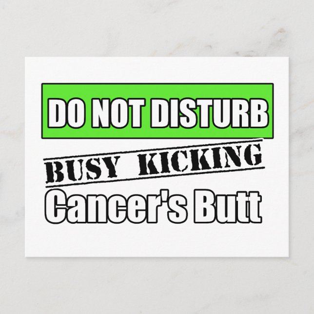 Lymphoma Do Not Disturb Kicking Butt Postcard (Front)