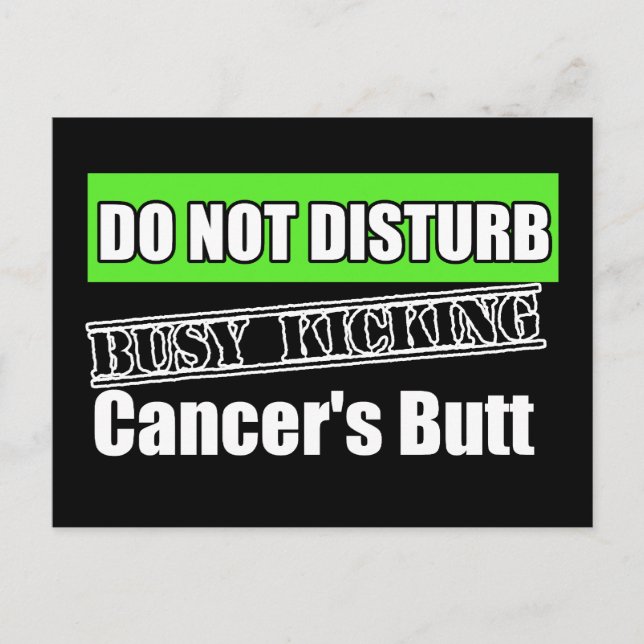 Lymphoma Do Not Disturb Kicking Butt Postcard (Front)