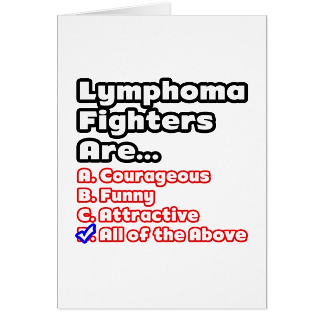 Lymphoma Fighter Quiz (Front)