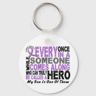 Lymphoma Hodgkin’s HERO COMES ALONG 1 Son Key Ring