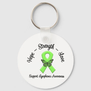 Lymphoma Hope Love & Strength Key Ring