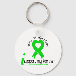 LYMPHOMA I Support My Partner Key Ring