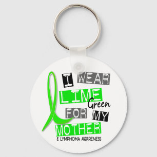 Lymphoma I Wear Lime Green For My Mother 37 Key Ring