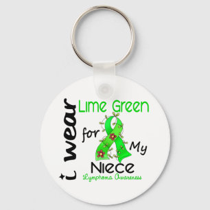 Lymphoma I Wear Lime Green For My Niece 43 Key Ring