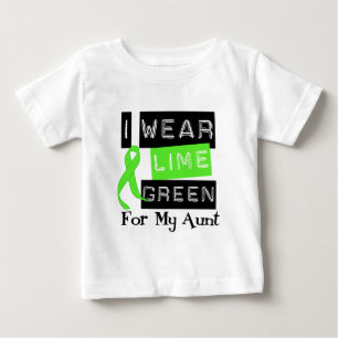 Lymphoma I Wear Lime Green Ribbon For My Aunt Baby T-Shirt