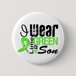 Lymphoma I Wear Lime Green Ribbon SON 6 Cm Round Badge