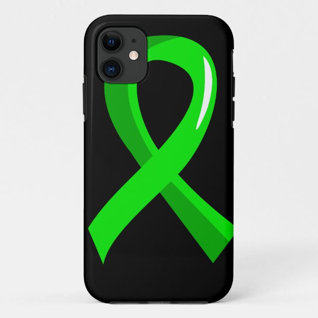 Lymphoma Lime Green Ribbon 3 Case-Mate iPhone Case (Back)