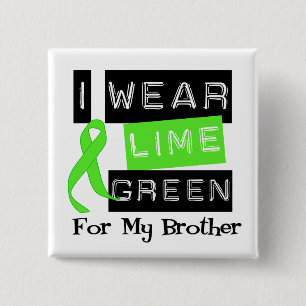 Lymphoma Lime Green Ribbon Brother 15 Cm Square Badge
