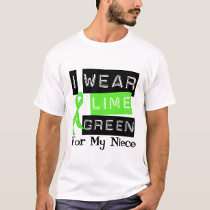 Lymphoma Lime Green Ribbon Niece T-Shirt
