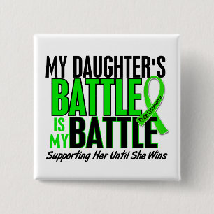 Lymphoma My Battle Too 1 Daughter 15 Cm Square Badge