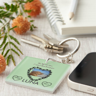 Lymphoma Pawprint Ribbon Tribute Key Ring