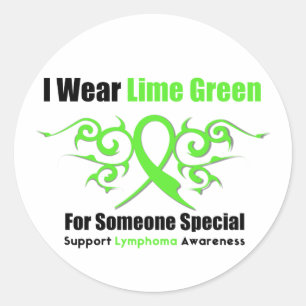 Lymphoma Tribal Ribbon Someone Special Classic Round Sticker