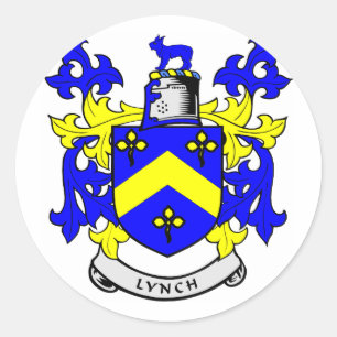 LYNCH Coat of Arms Classic Round Sticker