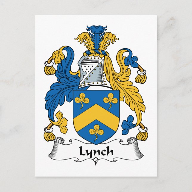 Lynch Family Crest Postcard (Front)
