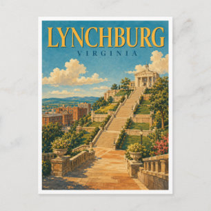 Lynchburg Virginia Monument Terrace GeoSaga Postcard