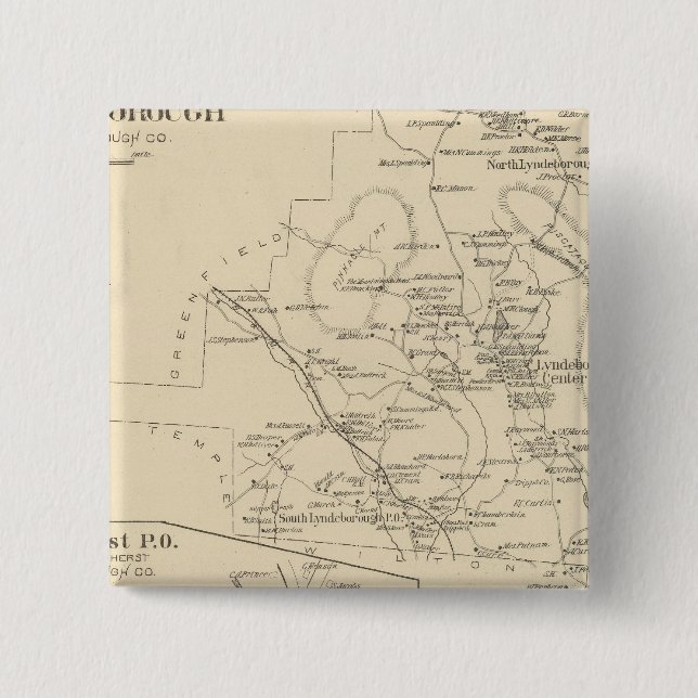 Lyndeborough, Hillsborough Co 15 Cm Square Badge (Front)